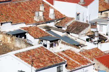 Şehir rooftops Colmenar görüntülemek.