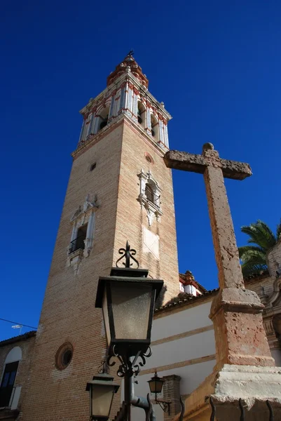 Santiago plébánia templom harangláb, Ecija. — Stock Fotó