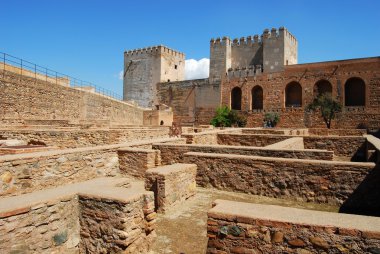 Kale içinde Zindanlar ve Castrense ilçe, Alhambra Sarayı, Granada.