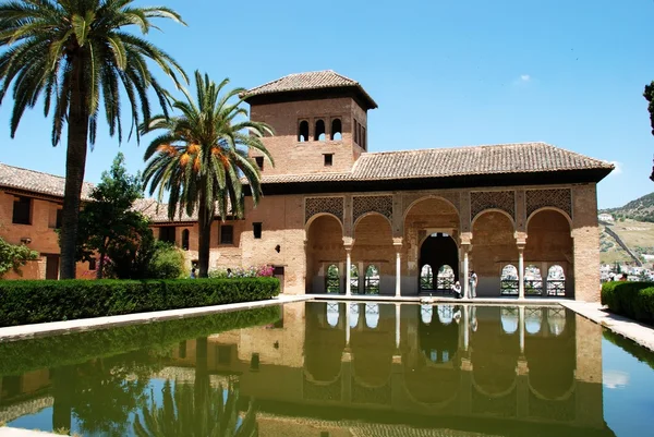 View of the Partal Gardens, Alhambra Palace, Granada. — Stock Photo, Image