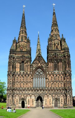 Katedral Batı cephesi, Lichfield.