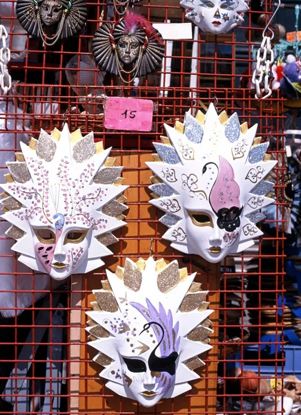 Máscaras de vidro para venda em St Marks Square, Veneza . — Fotografia de Stock