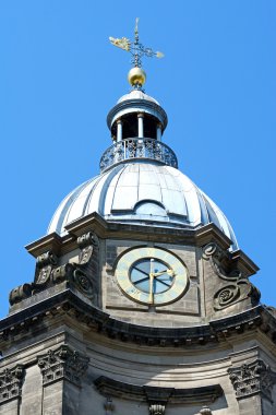 View of St Philips Cathedral clock tower, Birmingham. clipart
