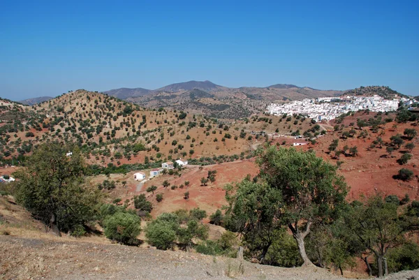 Vista da cidade e da paisagem circundante, Almogia, Espanha . — Fotografia de Stock