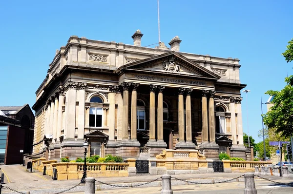 County Sessions Court House along William Brown Street, Liverpool. Royalty Free Stock Images