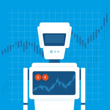 Ticaret robot vektör çizim