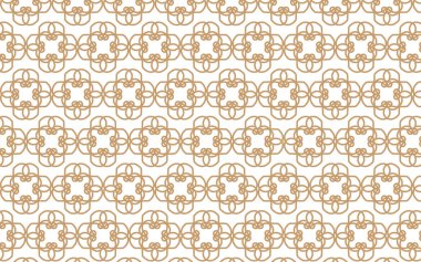 Seamless pattern with thin curl lines and stylized flowers. Monochrome abstract line texture in Arabic style. Decorative vintage lattice background. Abstract ornament for fabric, wrapping.