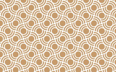 Minimal Circle Çizgisi Deseni Tekrarlayan Vektör Arkaplanı