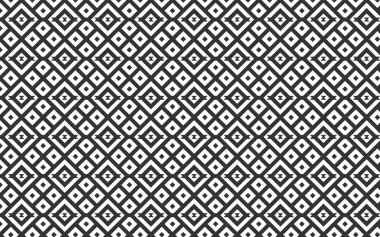 Siyah çizgileri, daireleri ve kareleri olan soyut geometrik desen