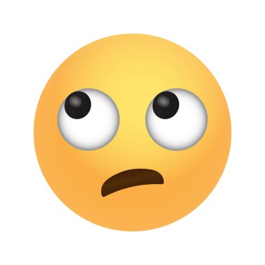 Düz şekilli emoji yüz simgesi