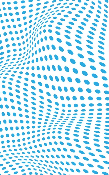 Noktalı dalga arkaplanı. Derin mavi gradyan üzerinde soyut mavi yarım ton dalgalı nokta deseni. Dijital tasarımlar, pankartlar ve duvar kağıtları için.