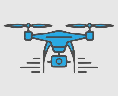 İHA simgesi, vektör illüstrasyonu