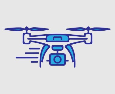 Uzaktan kumanda vektör simgesine sahip dron