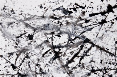 Soyut dışavurumculuk desen. Damla resim stili. Siyah ve beyaz boya.