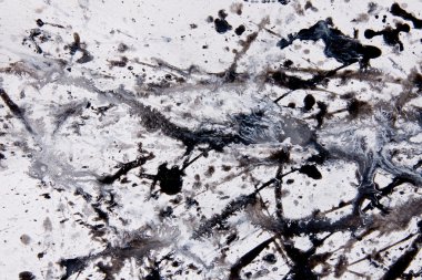 Soyut dışavurumculuk desen. Damla resim stili. Siyah ve beyaz boya.