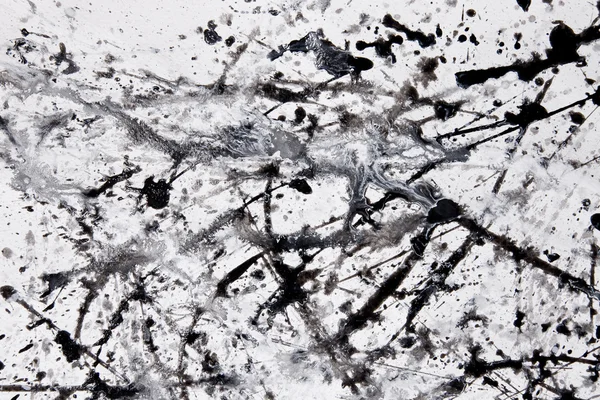 Soyut dışavurumculuk desen. Damla resim stili. Siyah ve beyaz boya.