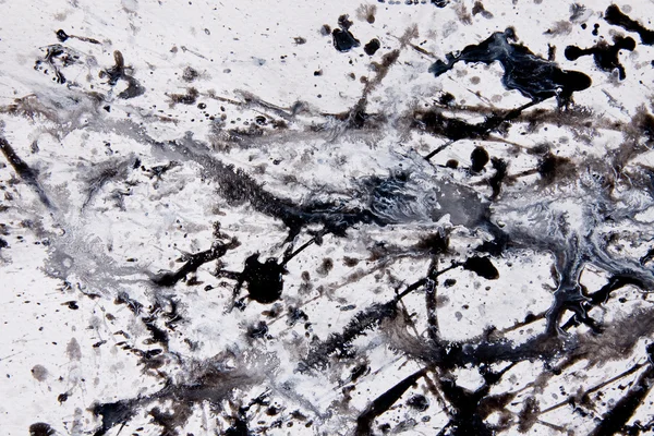 Soyut dışavurumculuk desen. Damla resim stili. Siyah ve beyaz boya.