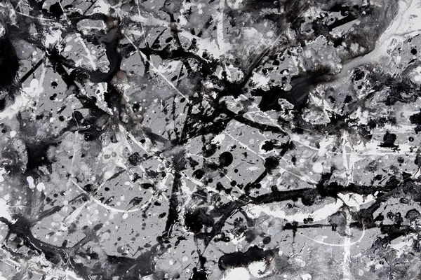 Soyut dışavurumculuk desen. Damla resim stili. Siyah ve beyaz boya.