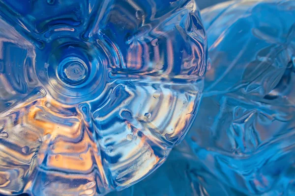 Wasserflaschen Aus Plastik Schließen — Stockfoto