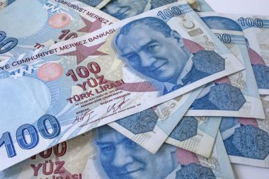 100 lira Türk banknotunu kapat.
