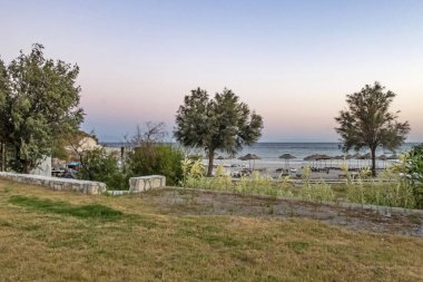 Alacati, İzmir, 15 Ağustos 20.Resort Zigana Alacati, Ege Denizi 'nin büyüleyici dokusu ve maviliğin eşsiz güzelliği ile çevrili bir körfezde yer almaktadır. Tesisin genel görünümü .