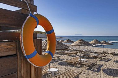 Alacati, İzmir, 15 Ağustos 20.Resort Zigana Alacati, Ege Denizi 'nin büyüleyici dokusu ve maviliğin eşsiz güzelliği ile çevrili bir körfezde yer almaktadır. Tesisin genel görünümü .