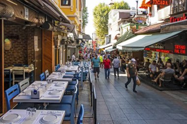 Kadıköy, İstanbul, Türkiye-Ağustos 30,2020. İstanbul 'un Kadıköy ilçesinden yaz mevsiminde kent manzarası