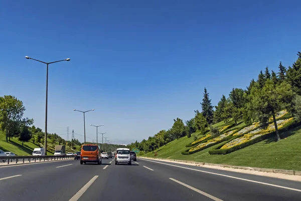 Istanbul Turkey August 2020 Istanbul Urban Intercity Motor Vehicle Road — стоковое фото