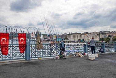 İstanbul 'un tarihi yarımadasından şehir ve şehir manzarası, Avrupa ve Asya kıtasının ortasındaki rüya şehir..