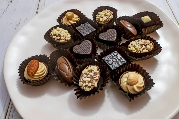 Ready Eat Special Chocolates Plate — Stock Photo, Image