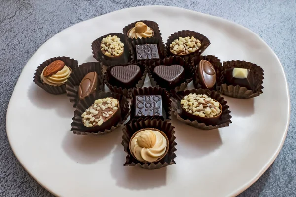 Ready Eat Special Chocolates Plate — Stock Photo, Image