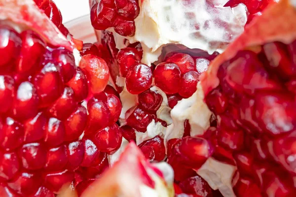 Fonte Antioxidante Romã Frutas Sementes — Fotografia de Stock