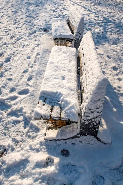 Panche Innevate Nella Stagione Invernale — Foto Stock