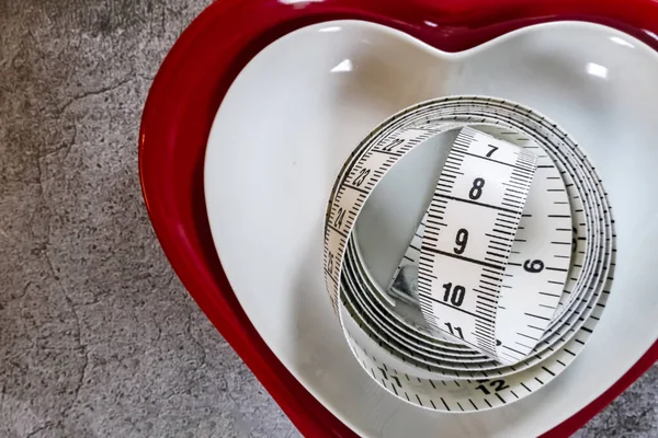 Objetos Temáticos Para Controle Peso Saúde Coração — Fotografia de Stock