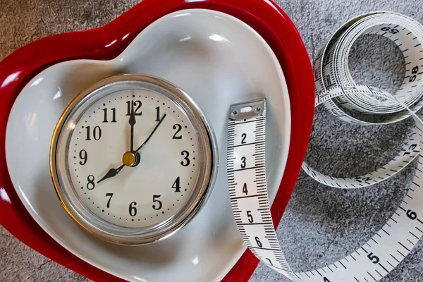 Objetos Temáticos Para Salud Del Corazón Control Peso —  Fotos de Stock