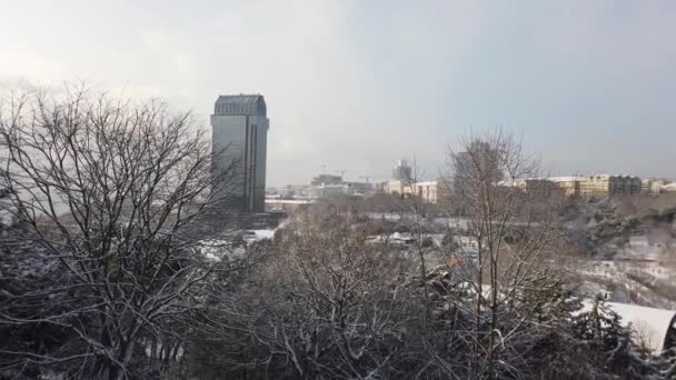 Macka Istanbul Peru Janeiro 2020 Neve Istanbul Paisagem Inverno Macka — Vídeo de Stock