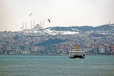 İstanbul, 18 Şubat 2021, İstanbul, Avrupa ile Asya kıtası arasındaki rüya şehir. Tarihi ve doğal güzellikleriyle eski kentten ve İstanbul 'dan gelen turistik manzaralar.