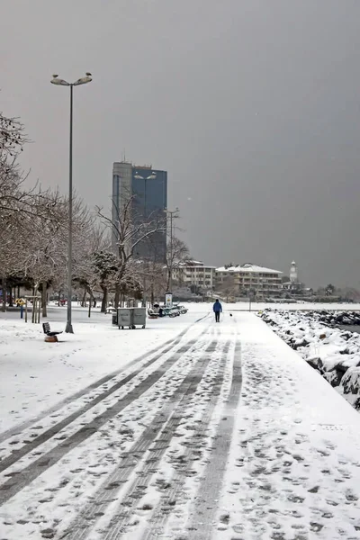 Yeilky Istanbul Turkey February 2021 Winter Season Seaside View Yesilkoy — Stock Photo, Image