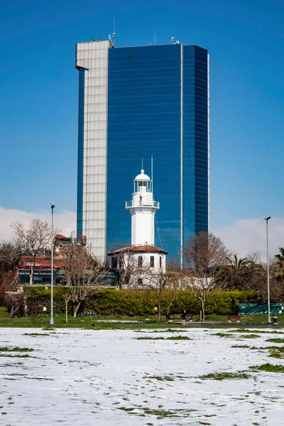 Yeilky Istanbul Turkey Fefebruary 2021 Зимний Сезон Вид Море Района — стоковое фото