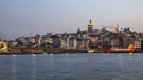 Istanbul Turkey March 2021 Istanbul Touristic Icon Historical Galata Tower — стоковое фото