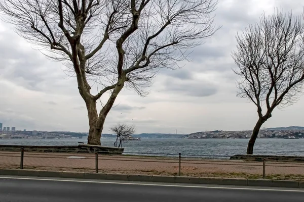 Istanbul Türkei Marsch 2021 Blick Auf Bosporus Und Marmara Winter — Stockfoto