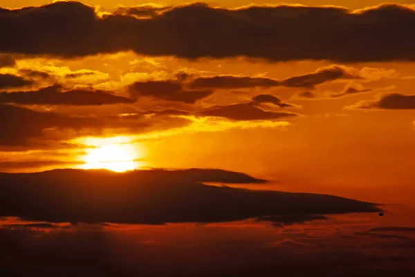 Nascer Sol Céu Nuvens Hora Manhã — Fotografia de Stock