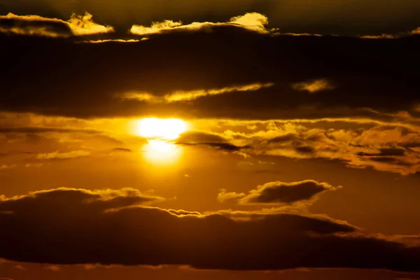 Nascer Sol Céu Nuvens Hora Manhã — Fotografia de Stock