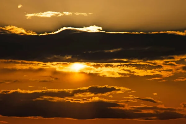 Nascer Sol Céu Nuvens Hora Manhã — Fotografia de Stock