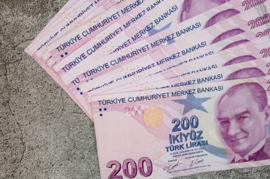 Mali ve ekonomik göstergeler için 200 lira banknot 