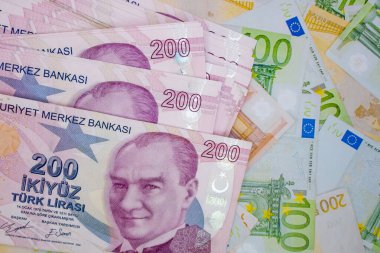 Mali ve ekonomik göstergeler için 200 lira banknot 