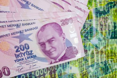 Mali ve ekonomik göstergeler için 200 lira banknot 