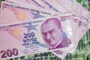 Mali ve ekonomik göstergeler için 200 lira banknot 