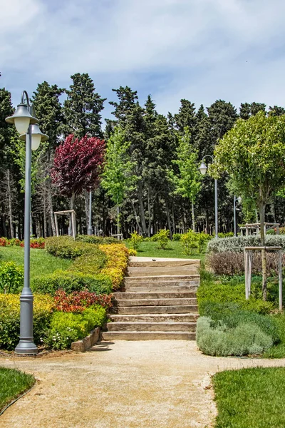 Halkali Istanbul Türkei Mai 2021 Frühlingsansicht Vom Öffentlichen Park Halkali — Stockfoto