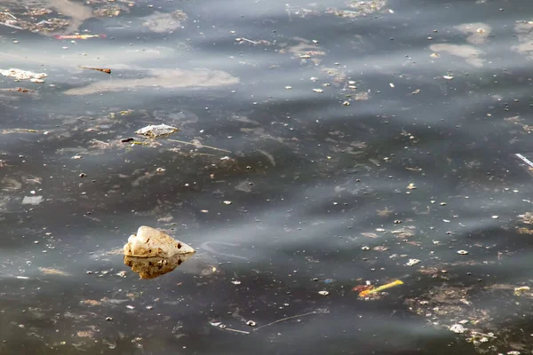 Basura Superficie Del Mar Contaminación Marina Medioambiental — Foto de Stock